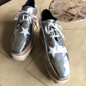 Stella McCartney Silver Elyse Star Derbys
